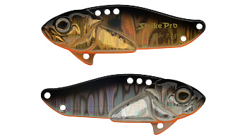 Блесна-Цикада Strike Pro Cyber Vibe 45, цвет: Double Silver/Smoked, (JG-005C#613-SBO/A70-SBO)