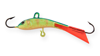 Балансир Strike Pro Dolphin Ice 30, цвет: A172FL, цвет: Glowing Blue Lemon, светящийся, хвост: красный