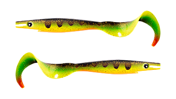 Силиконовая приманка Strike Pro Pig Tail Junior , цвет: Orange Belly Perch, (уп./2шт.), (SP-172R#C039)
