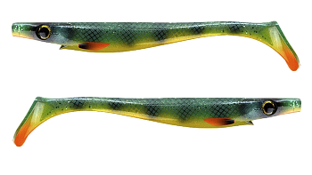 Силиконовая приманка Strike Pro Pig Shad Tournament, цвет: Absinthe Perch, (уп./2шт.), (SP-172M#SP36)