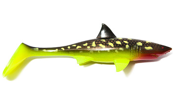Силиконовая приманка Kanalgratis Shark Shad, цвет: Hot Pike, (SS-HP-04)