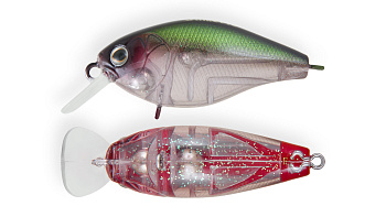 Воблер Крэнк Strike Pro Cranky 40, цвет: A212G Green transparent red, (EG-164F#A212G)