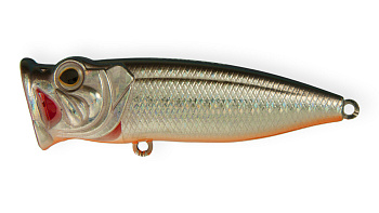 Воблер Поппер Strike Pro Pike Pop Mini 45, цвет: A70-713 Black Silver OB, (SH-002B#A70-713)