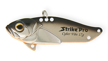 Блесна-Цикада Strike Pro Cyber Vibe 55, цвет: Black Silver OB, (JG-005D#A70E)