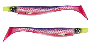 Силиконовая приманка Strike Pro Pig Shad Jr, цвет: Lollipop, (уп./2шт.), (SP-172C#GF14)