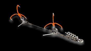 Оснастка для силикона CWC UV Orange Titanium Stinger, 75lb/34кг Giant Tandem №3/0 - 1шт.