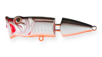 Воблер Поппер составной Strike Pro Pike Pop Joint 75, цвет: A70-713 Black Silver OB, (SH-002CJ#A70-7