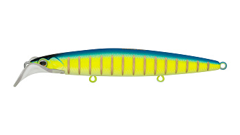 Воблер Минноу Strike Pro Scooter Minnow 110F, цвет: 597S Blue Mat Tiger, (EG-186F#597S)