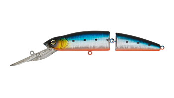 Воблер Составной Strike Pro Mr. Wiggly TL 110, цвет: A234-SBO-LU Blue Back Silver OB Fluo, (MG-010D#