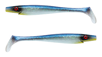 Силиконовая приманка Strike Pro Pig Shad Tournament, цвет: Glitter Mascara, (уп./2шт.), (SP-172M#MN1