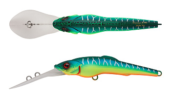 Воблер Минноу Strike Pro Challenger X Deep Diver 180L, цвет: A223S-RP Pearl Mat Tiger, (EG-076FXL#A2