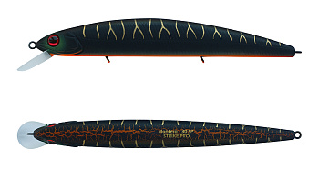 Воблер Минноу Strike Pro Montero 130SP, цвет: A208S Black Mat Tiger, (EG-190B-SP#A208FS)
