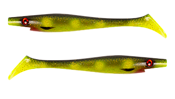 Силиконовая приманка Strike Pro Pig Shad Tournament, цвет: Hot Spotted Bullhead, (уп./2шт.), (SP-172