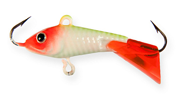 Балансир Strike Pro Ice Baby 24, цвет: A116L, цвет: Fluo Clown, светящийся, хвост: красный