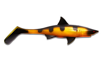 Силиконовая приманка Kanalgratis Shark Shad, цвет: Black Okoboji Perch, (SS-BOP-10)
