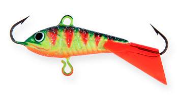Балансир Strike Pro Ice Baby 24, цвет: A139FL, цвет: Acid Perch Fluo, светящийся, хвост: красный
