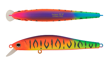 Воблер Минноу Strike Pro Jumper 90SP, цвет: A244S Parrot Mat Tiger, (EG-192B-SP#A244S)