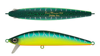 Воблер Минноу Strike Pro Euro Minnow 90, цвет: A223S-RP Pearl Mat Tiger, (JL-108L#A223S-RP)