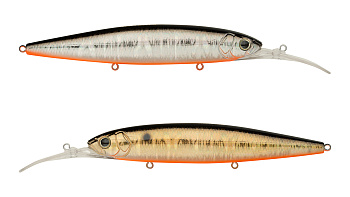 Воблер Минноу Strike Pro Bold Deep Diver 130SP, цвет: 613-SBO/A70-SBO Double Silver/Smoked, (EG-191L-SP#613-SBO/A70-SBO)