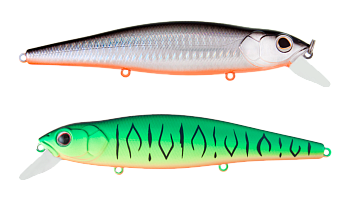 Воблер Минноу Strike Pro Jer-O Minnow 130, цвет: GC01S/A70-713 Double Black Silver OB/Mat Tiger, (EG-039SP#GC01FS/A70-713S)