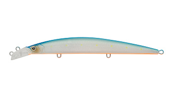 Воблер Минноу Strike Pro Top Water Minnow 130, цвет: S056C Blue Mat Transparent Milk, (JL-158F#S056C