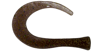 Хвост силиконовый для Guppie Jr 9см 3,4гр, моторное масло с разноцветными блестками 4шт