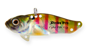 Блесна-Цикада Strike Pro Cyber Vibe 75, цвет: iridescent hot perch, (JG-005F#BLG)