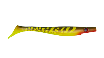 Силиконовая приманка Strike Pro Pig Shad, цвет: Hot Pike, (SP-172A#KG2)