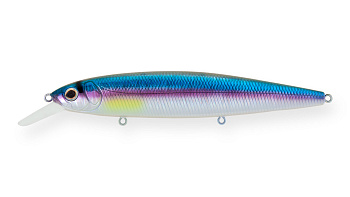 Воблер Минноу Strike Pro Bold 110SP, цвет: A210-SBO-RP Rainbow Ghost Wakasagi, (EG-191A-SP#A210-SBO-