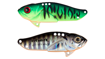 Блесна-Цикада Strike Pro Cyber Vibe 40, цвет: Double Black Silver OB/Mat Tiger, (JG-005B#GC01S/A70-7