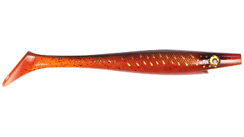 Силиконовая приманка Strike Pro Pig Shad, цвет: Red Motoroil Pike UV, (SP-172A#143)