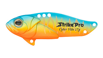 Блесна-Цикада Strike Pro Cyber Vibe 55, цвет: Bullfinch Mat Tiger, (JG-005D#A252FS)