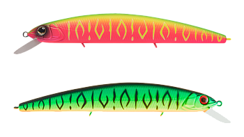 Воблер Минноу Strike Pro Montero 110SP, цвет: GC01S/A230S Double Mat Tiger/Watermelon Mat Tiger, (EG-190C-SP#GC01S/A230S)