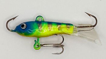 Балансир Strike Pro Ice Baby 25, цвет: A47FL, цвет: Glowing Blue Lemon, светящийся, хвост: прозрачный