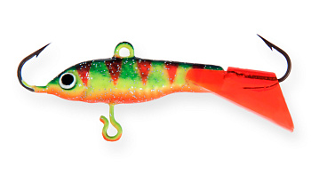 Балансир Strike Pro Ice Baby 25, цвет: A139FL, цвет: Acid Perch Fluo, светящийся, хвост: красный