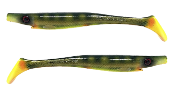 Силиконовая приманка Strike Pro Pig Shad Tournament, цвет: Elritsa, (уп./2шт.), (SP-172M#MN2)