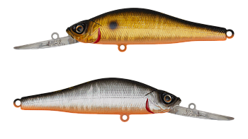 Воблер Минноу Strike Pro Archback Deep 80SP, цвет: 613-SBO/A70-SBO Double Silver/Smoked, (EG-125AL-S
