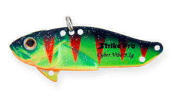 Блесна-Цикада Strike Pro Cyber Vibe 40, цвет: Acid Perch Fluo, (JG-005B#A139FL)