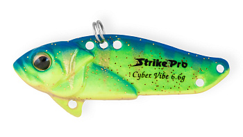 Блесна-Цикада Strike Pro Cyber Vibe 65, цвет: Glowing Blue Lemon, (JG-005E#A172FL)