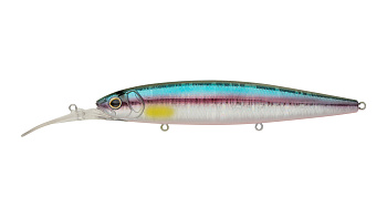 Воблер Минноу Strike Pro Bold Deep Diver 130SP, цвет: A210-SBO-RP Rainbow Ghost Wakasagi, (EG-191L-SP#A210-SBO-RP)